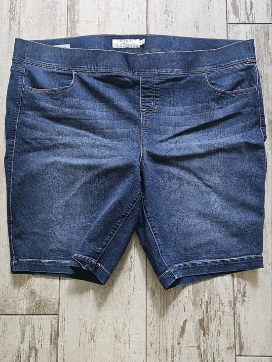 torrid Pants - Torrid "Lean Jean" Pull-on Indigo Stretch Denim Bermuda Shorts 4X